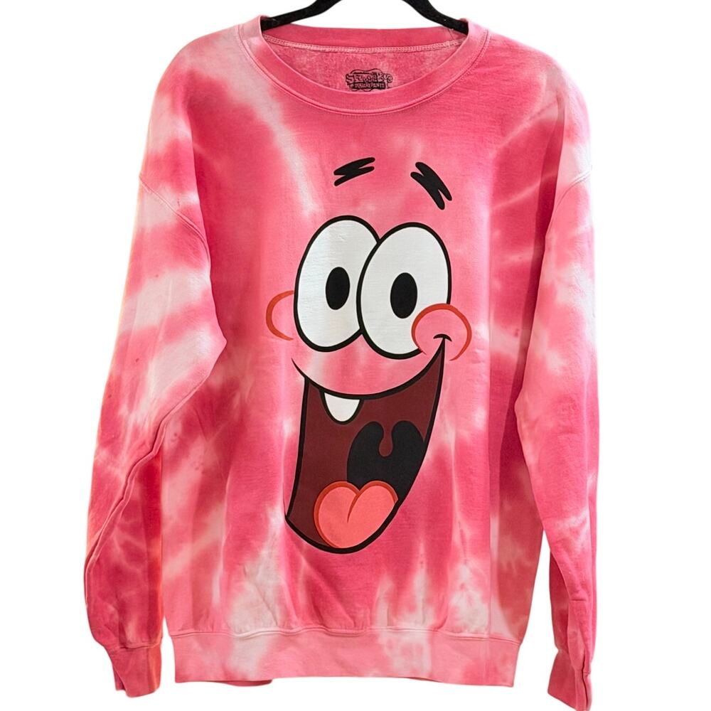 NEW Bioworld Sponge Bob Square Pants Big Face Patrick Men's Fleece Sweatshirt M - Picture 3 of 7
